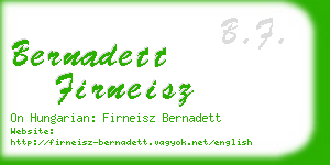 bernadett firneisz business card